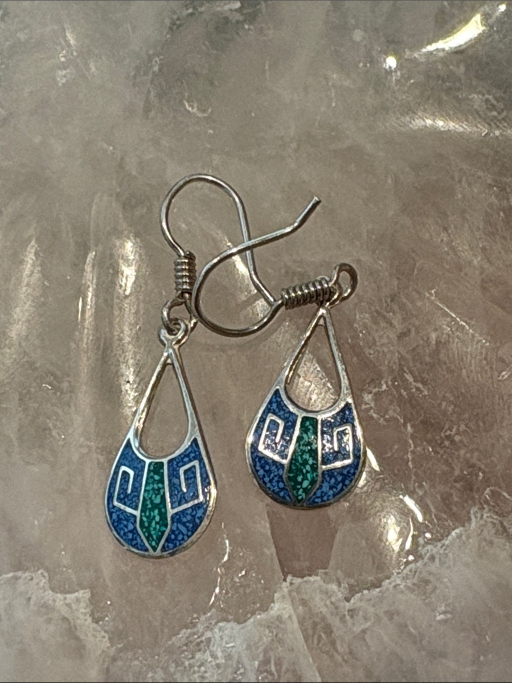 Sterling silver turquoise earrings Mexico